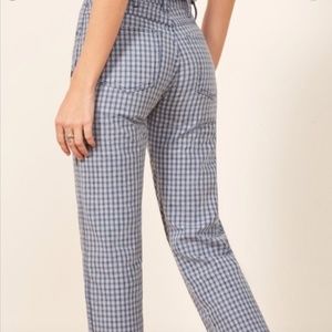 Reformation Roper Jeans in Valley Plaid